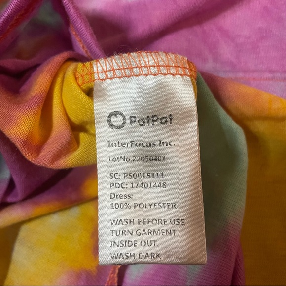 PatPat Rave Party Summer Tie Dye Bright Colorful Dress Size Medium Women’s - Picture 5 of 12
